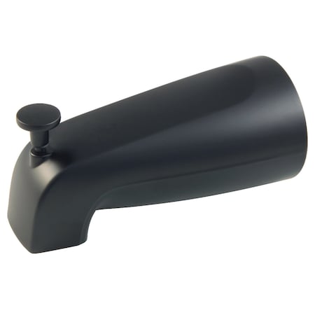 Kingston Brass 5-1/4" Zinc Tub Spout with Diverter, Matte Black K188A0